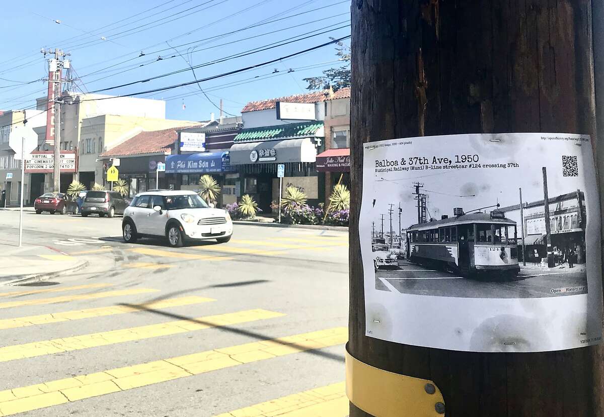 An OpenSFHistory photo is visible at the corner of 37th Avenue and Balboa Street.