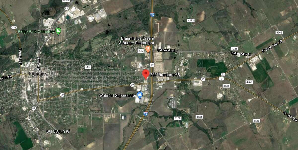 Three people are dead and multiple others, including several children, were hospitalized after a fatal crash in Hays County. The map shows the approximate location of the accident.