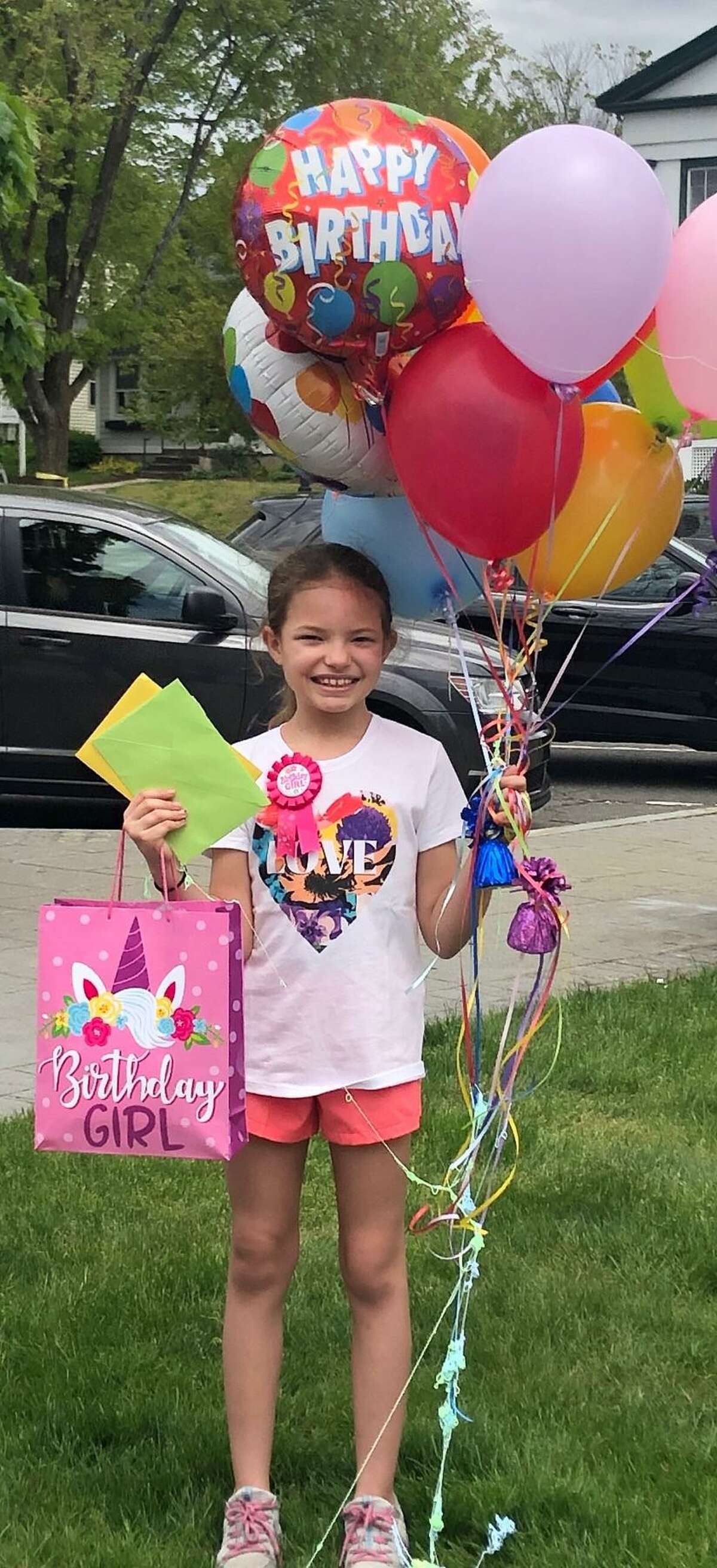 Lyliana was surprised to watch her birthday parade.