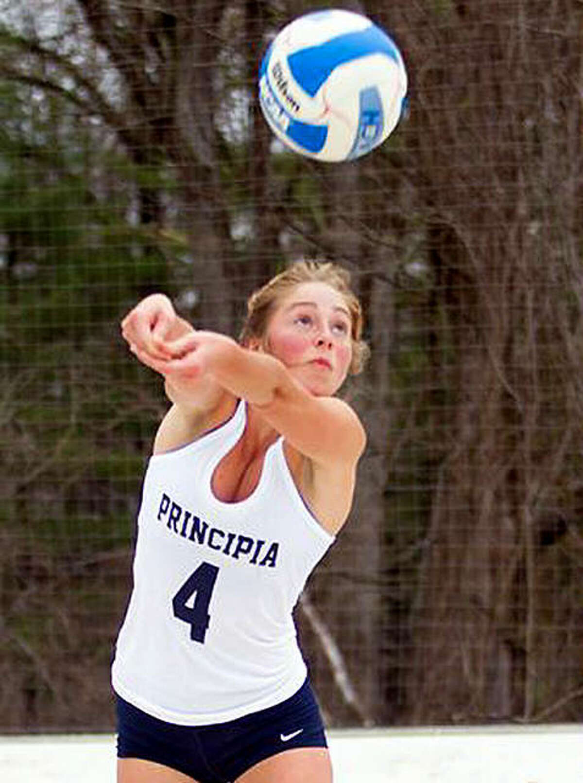 Devon Marunde from McHenry is one of four seniors graduating from the Principia beach volleyball team. She was part of the group that introduced the sports to Prin in 2016.