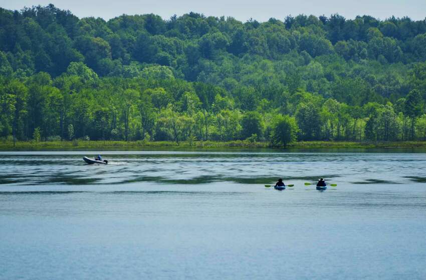 Tuesday might be a cool day but Times Union meteorologist Jason Gough says the region will soon leave the 60s behind and experience warmer air. Boaters enjoy time on Round Lake on Tuesday, May 26, 2020, in Round Lake, N.Y. (Paul Buckowski/Times Union)