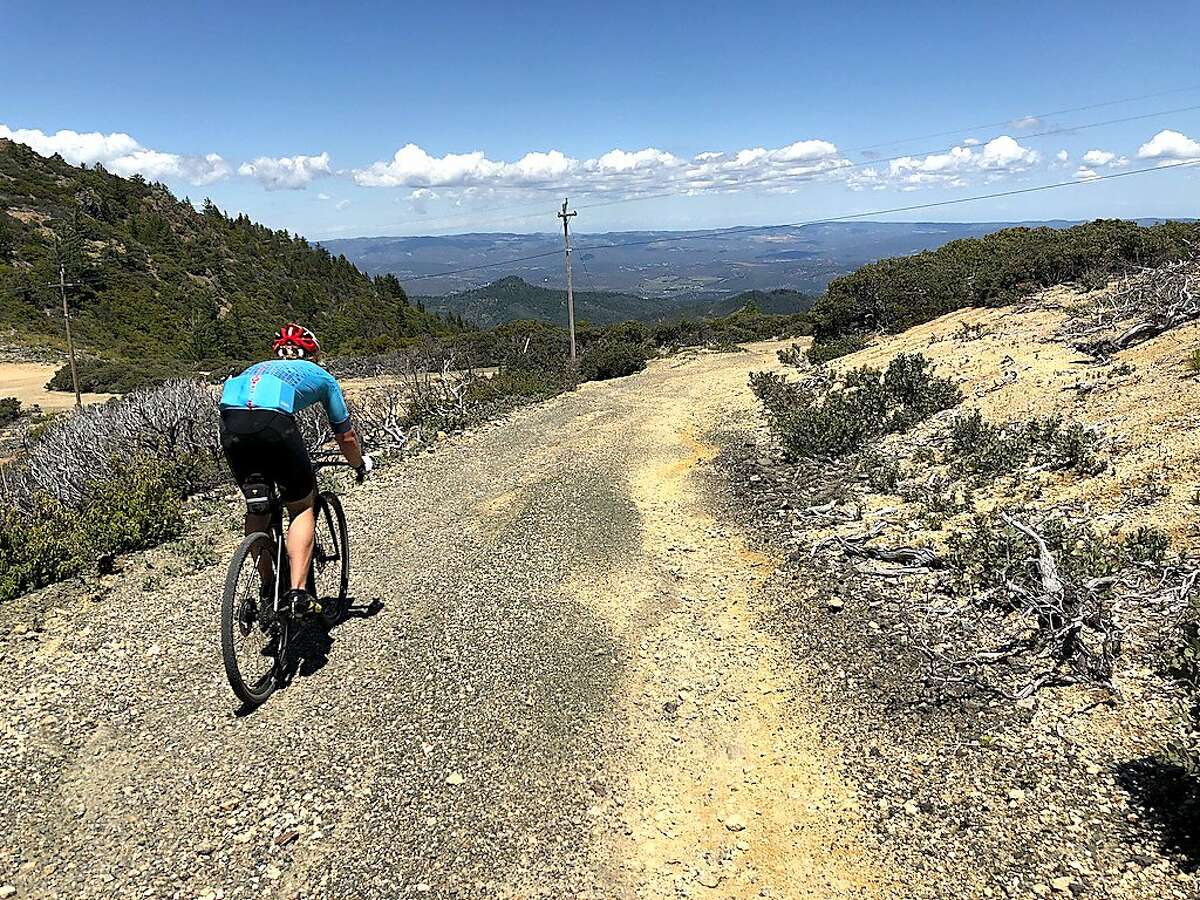 Mountain biker ventures up 2,000-foot climb en route to summit of Mount St. Helena
