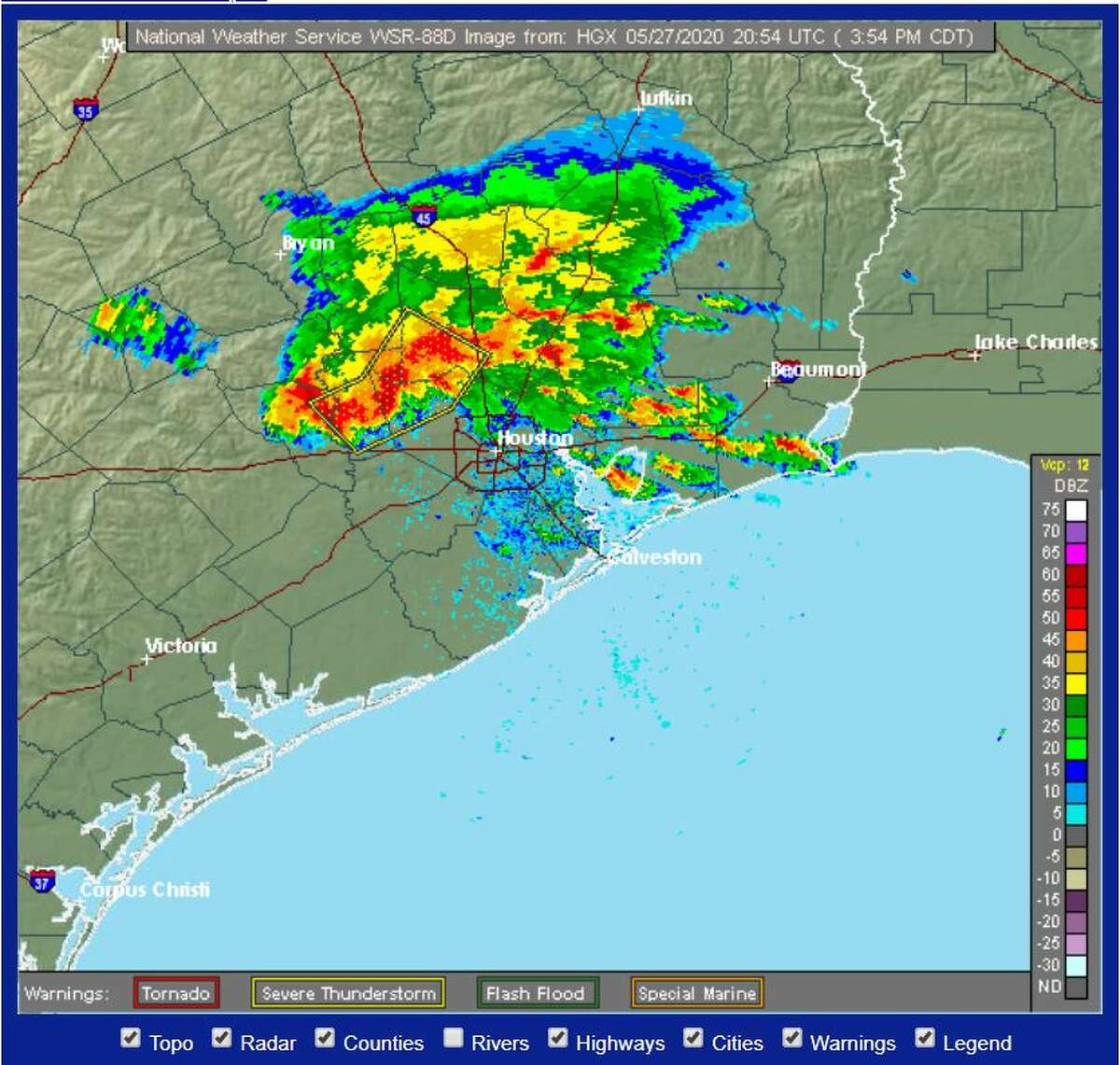 Severe storms approach Houston area, watch in effect until 9 p.m.