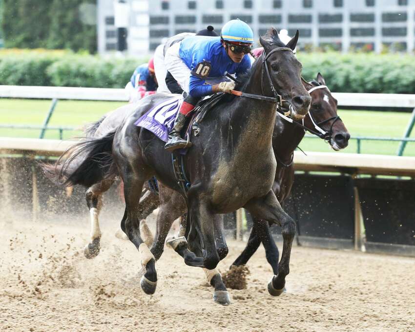 Maxfield starts to pull away near the end of the Grade III Matt Winn at Churchill Downs. (Courtesy of Churchill Downs)