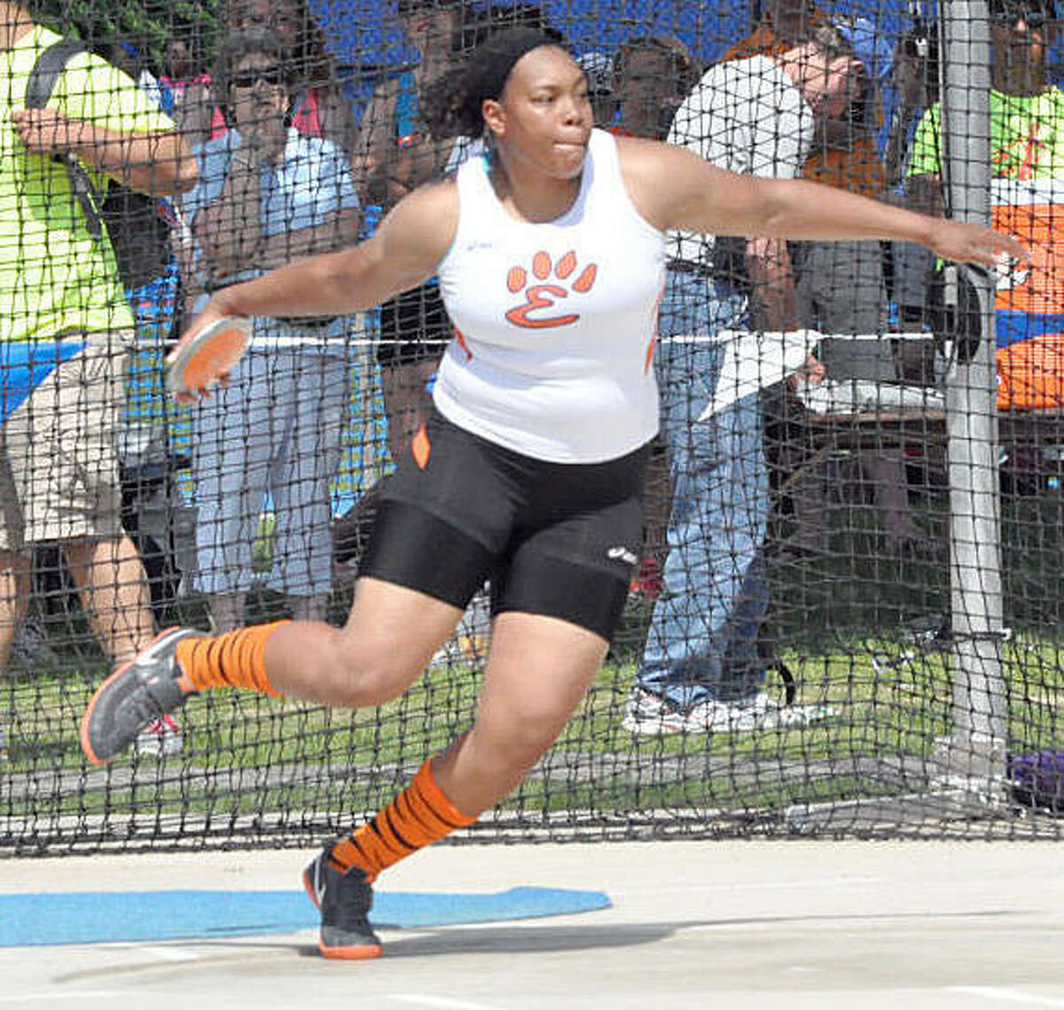 Dominant only begins to describe Emmonnie Henderson in track and field. A seven-time state champion in the throws, including four in the shot put, Henderson owns the Class 3A state records in both events.
