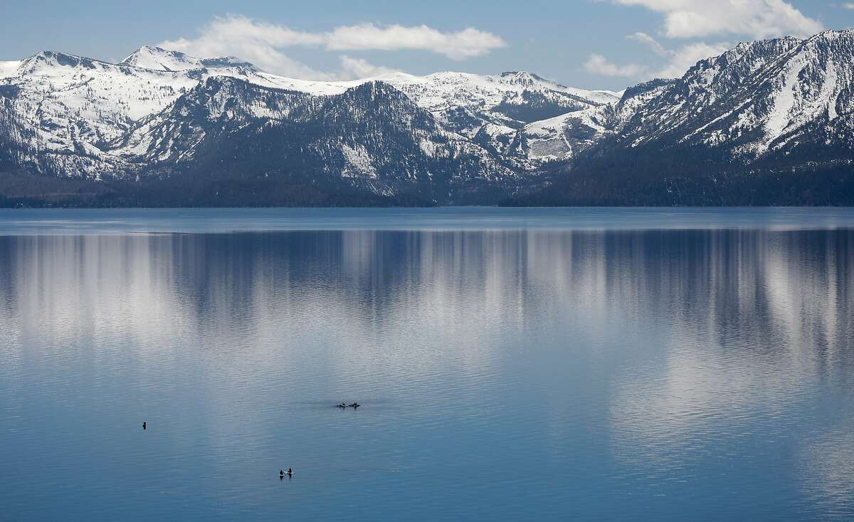 With motor boat launches restricted during the COVID 19 outbreak, people powered watercraft is seen from South Lake Tahoe, Ca. on Thurs. April 23, 2020.