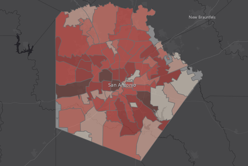 San Antonio coronavirus cases by zip code