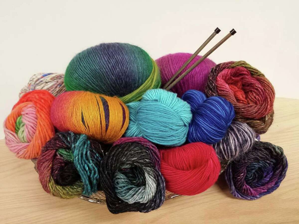 There are lots of opportunities for people to cozy up and knit.