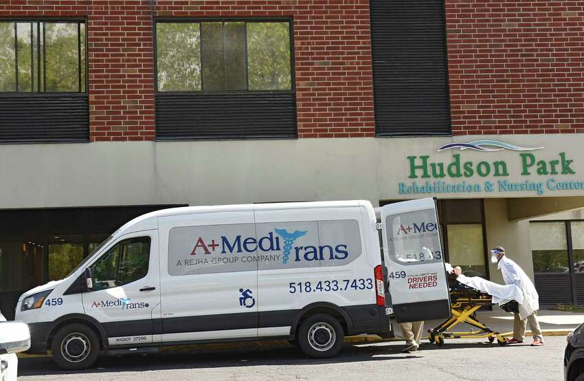 Exterior of Hudson Park Rehabilitation and Nursing Center on Tuesday, May 19, 2020 in Albany, N.Y. (Lori Van Buren/Times Union)