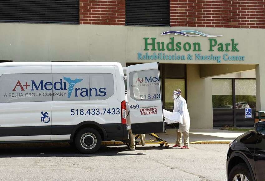 Exterior of Hudson Park Rehabilitation and Nursing Center on Tuesday, May 19, 2020 in Albany, N.Y. (Lori Van Buren/Times Union)