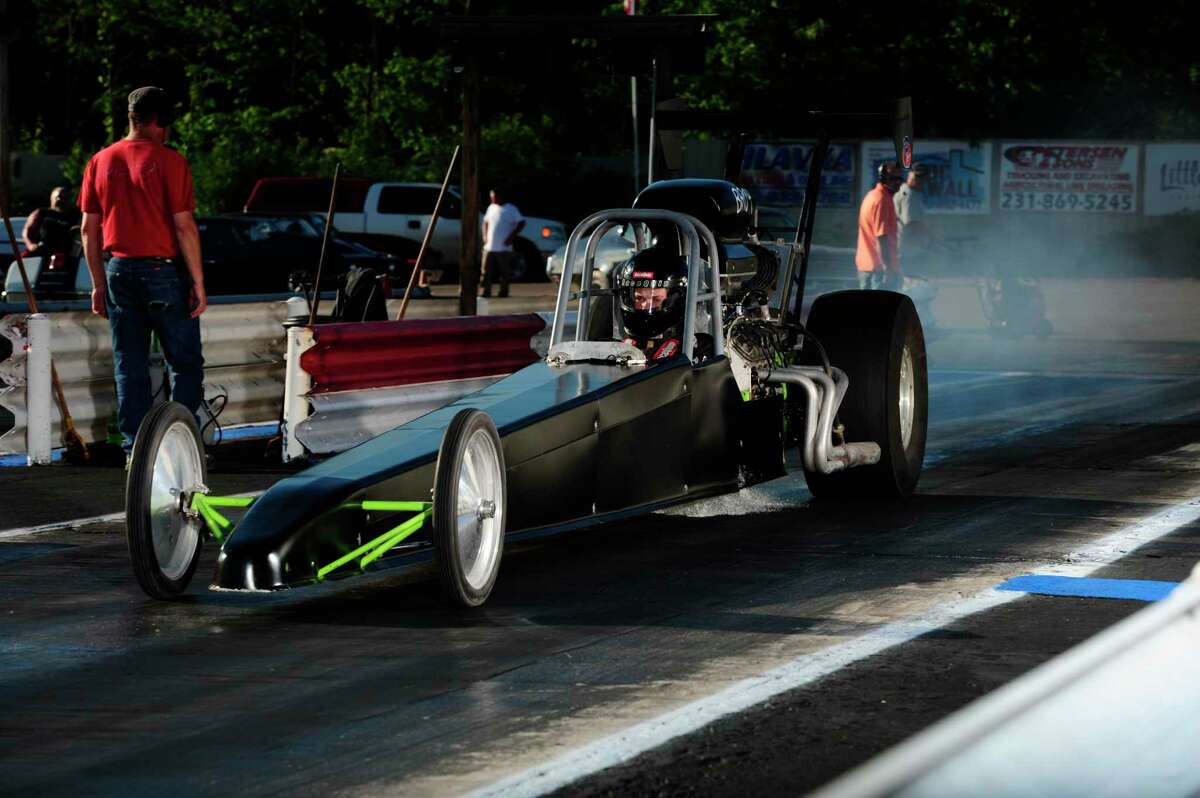 16-year-old drag racing standout, Patrick Boris, took the early season points lead with his dragster.  No stranger to success, the East Jordan racer finished as junior dragster track champion in 2017 and 2018 before moving up into the big dragster. (Courtesy photo)