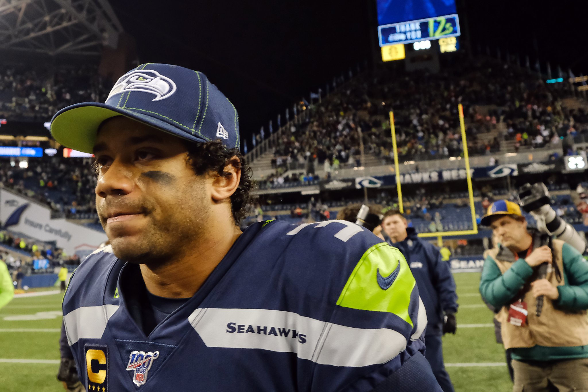 all black seahawks hat