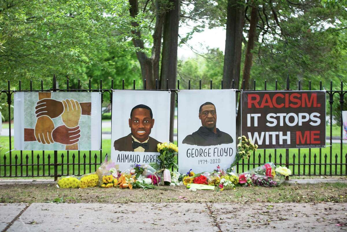 A tribute to lost blacklives was set up in front of Ridgefiled Community Center by the Compassionate Ridgefield organization.