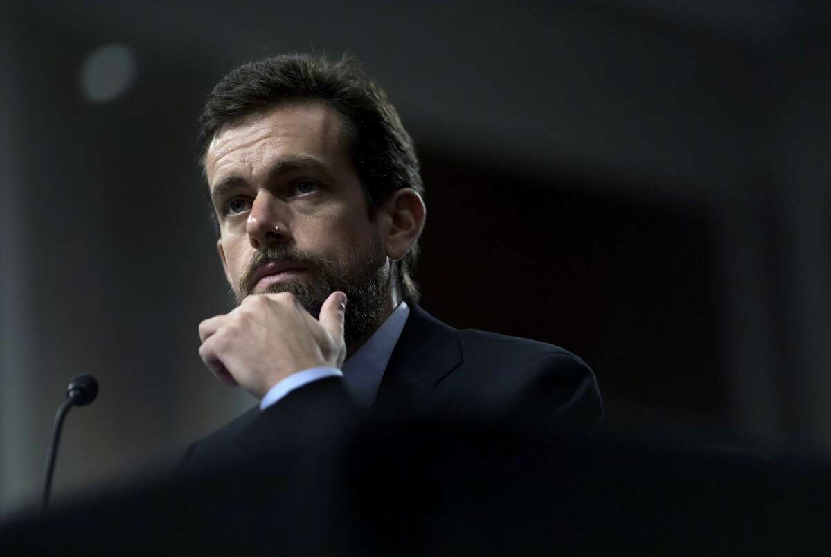 Jack Dorsey, chief executive of Twitter, appears before the Senate Intelligence Committee in Washington on Sept. 4, 2018. Dorsey has pledged $1 billion of his wealth to charity work and recently announced that he is donating $3 million for 15 mayors to explore pilot programs for universal basic income trials.