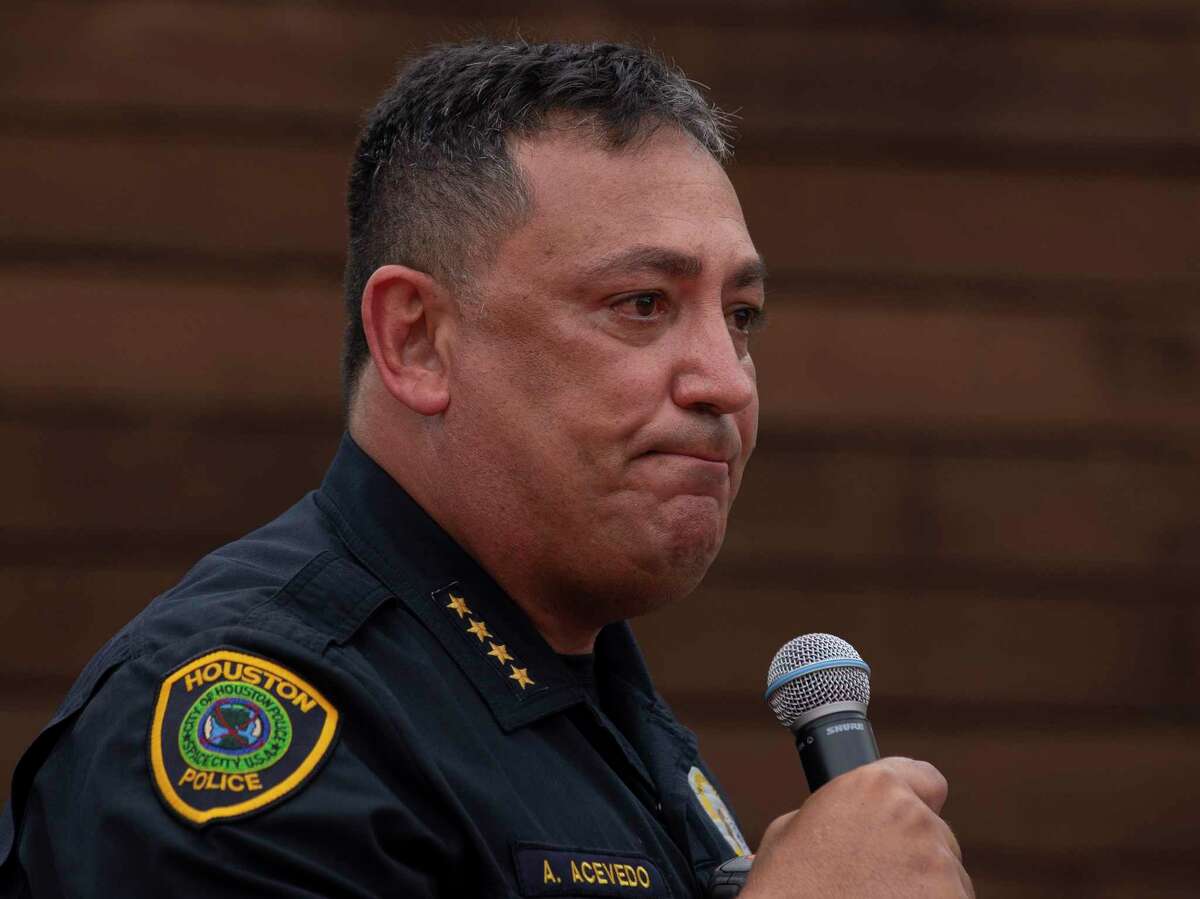 Empassioned Houston Police Chief Art Acevedo gives a speech about the city and protests for George Floyd at the “Pull Up & Praise" drive-thru fellowship service Sunday, May 31, 2020, at The Christian Outreach Center in Houston. Floyd died in custody of the Minneapolis Police Department earlier this week.