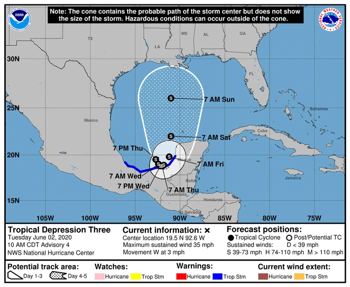 Tropical depression in Gulf upgraded; Tropical Storm Cristobal confirmed