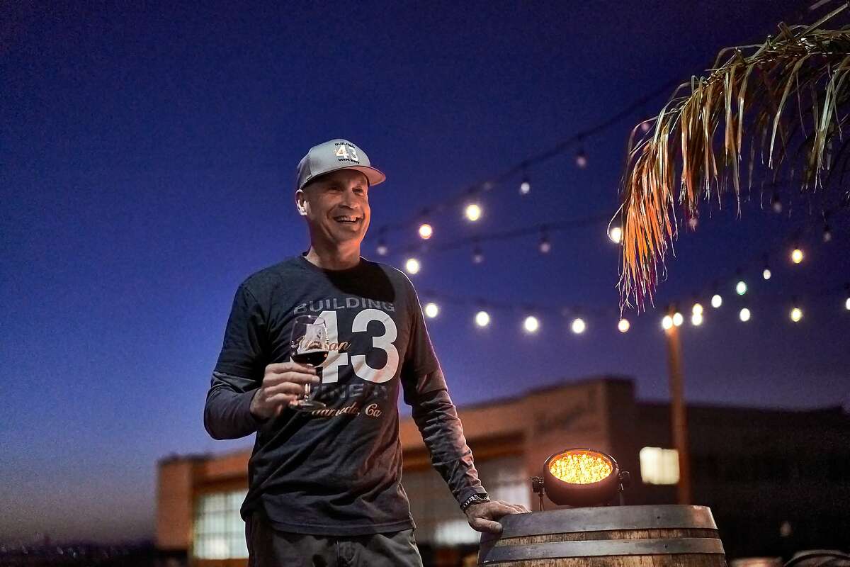 Winemaker Tod Hickman at the Building 43 Winery on Saturday, Feb. 15, 2020, in Alameda, Calif.