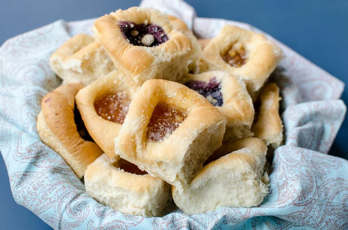 Kolache Shoppe serves a variety of fruit-filled kolaches as well as savory dishes like beef brisket, sausages and cheese.