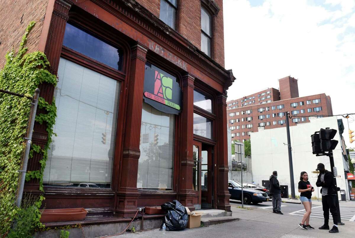 Exterior of the African American Cultural Center on Wednesday, June 3, 2020, on South Pearl Street in Albany N.Y. The center was allegedly broken into and vandalized Tuesday night. (Will Waldron/Times Union)
