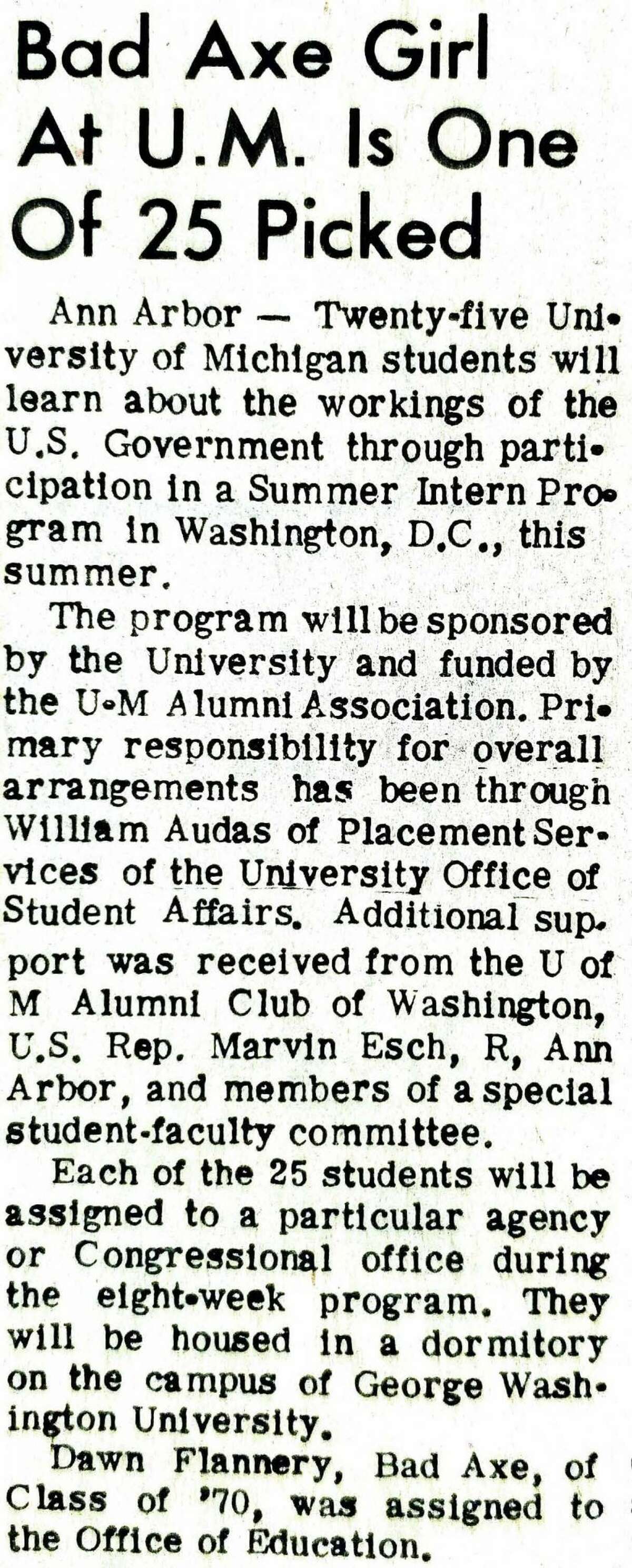 For this week's Tribune Throwback we take a look in the archives from May 1970.