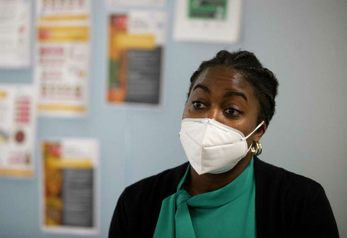 Harris County Public Health Department Contact Tracing Team Lead Jochebed Maduagwu, 28, shares her experience as one of the first trained contact tracers to fight coronavirus outbreak in the county Wednesday, May 13, 2020, in Houston. The HCPHD currently has about 50 contact tracers and the agency is aiming to have 200 by the end of the week, and have 300 contact tracers next week.