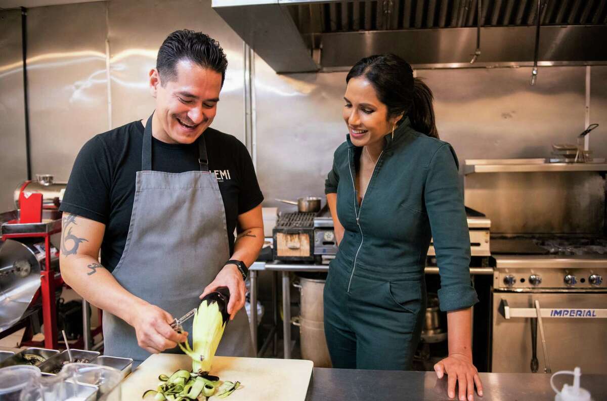 Padma Lakshmi explores the Mexican food of El Paso in Hulu's “Taste the Nation with Padma Lakshmi.”