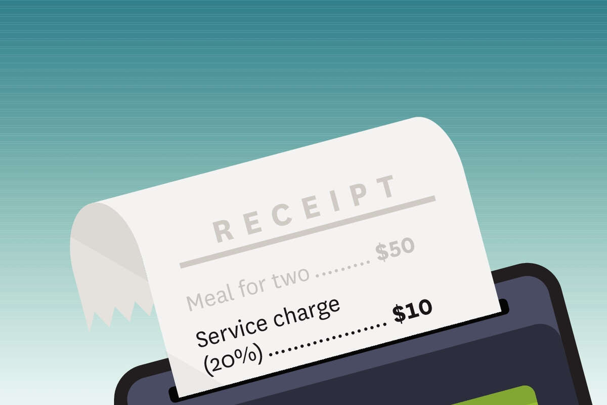 Service charge or recommended tip (20%): $10