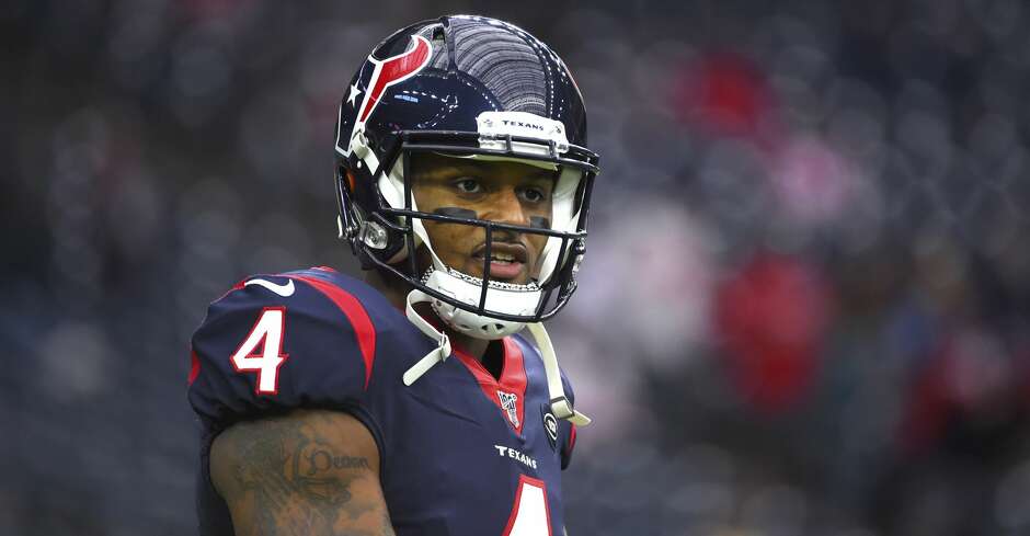 Houston Texans' Deshaun Watson warms up before an NFL football game against the Tennessee Titans Sunday, Dec. 29, 2019, in Houston. (AP Photo/Eric Christian Smith)