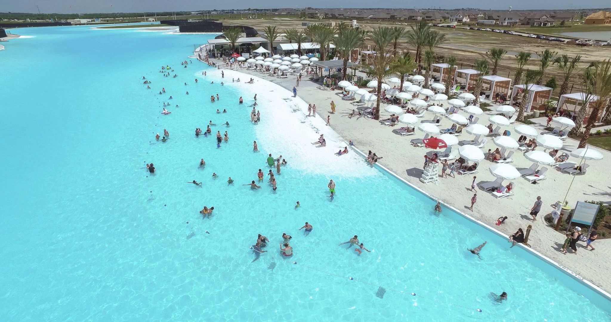 Public Beach Shower - Texas City's 'Crystal Clear Lagoon' opens to Lago Mar residents, public  access phase underway