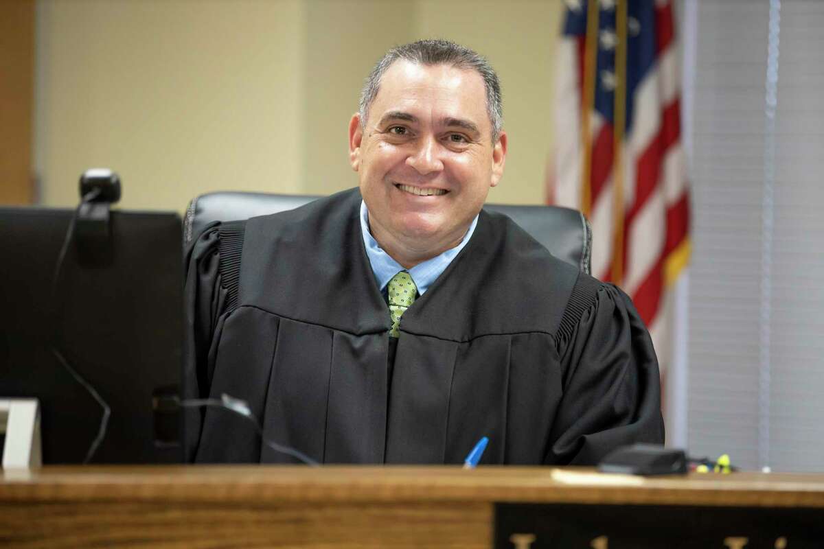 Judge Paul Damico poses for a portrait in the 221st District Court in Conroe, Wednesday, June 3, 2020.