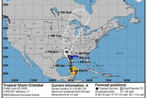Tropical Storm Cristobal not currently headed for Texas