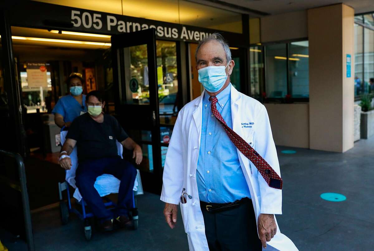 Dr. Michael Matthay stands for a portrait outside UCSF on Wednesday, June 3, 2020 in San Francisco, California. Dr. Matthay is running a clinical trial to see if a certain kind of stem cell can be used to treat patients with severe lung problems associated with COVID-19.
