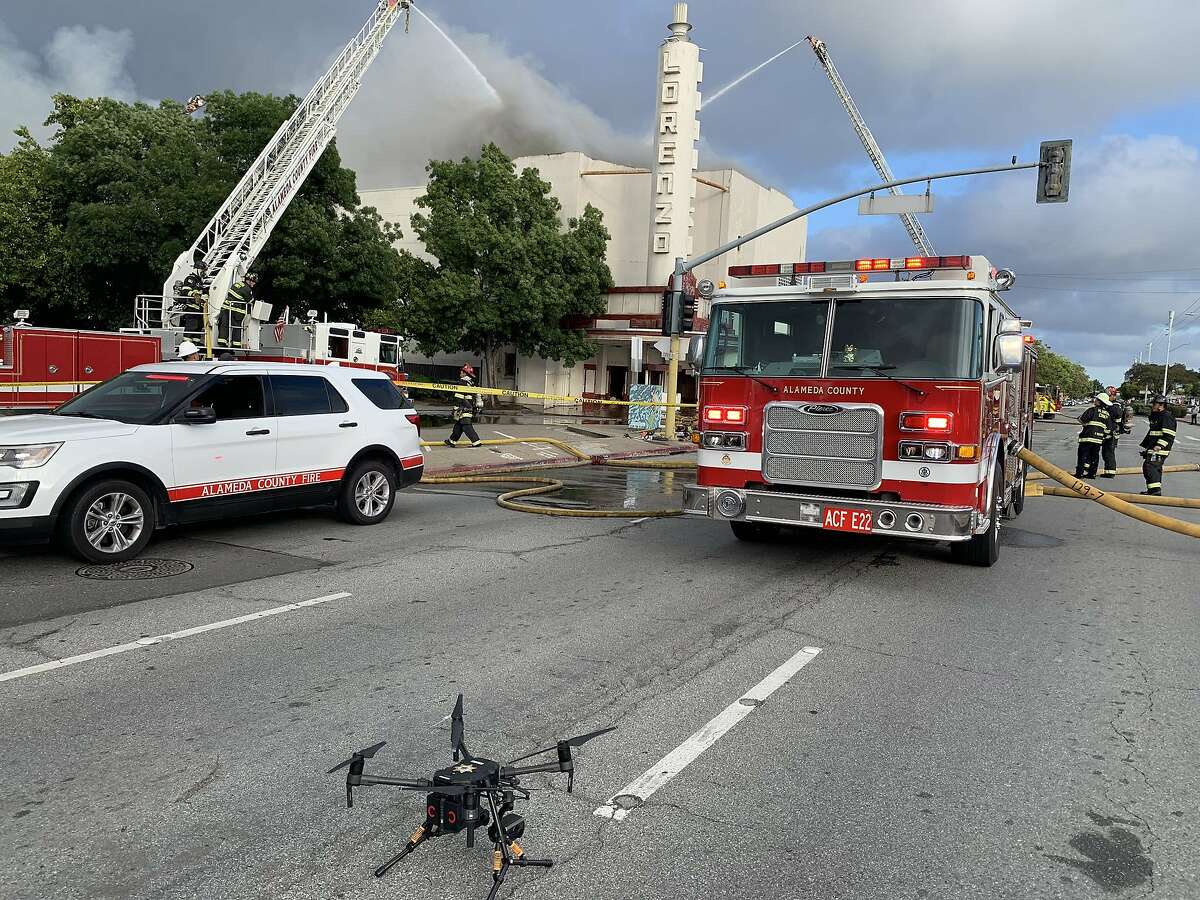 A fire burned the historic Lorenzo Theatre in San Lorenzo on Friday, June 5, 2020.