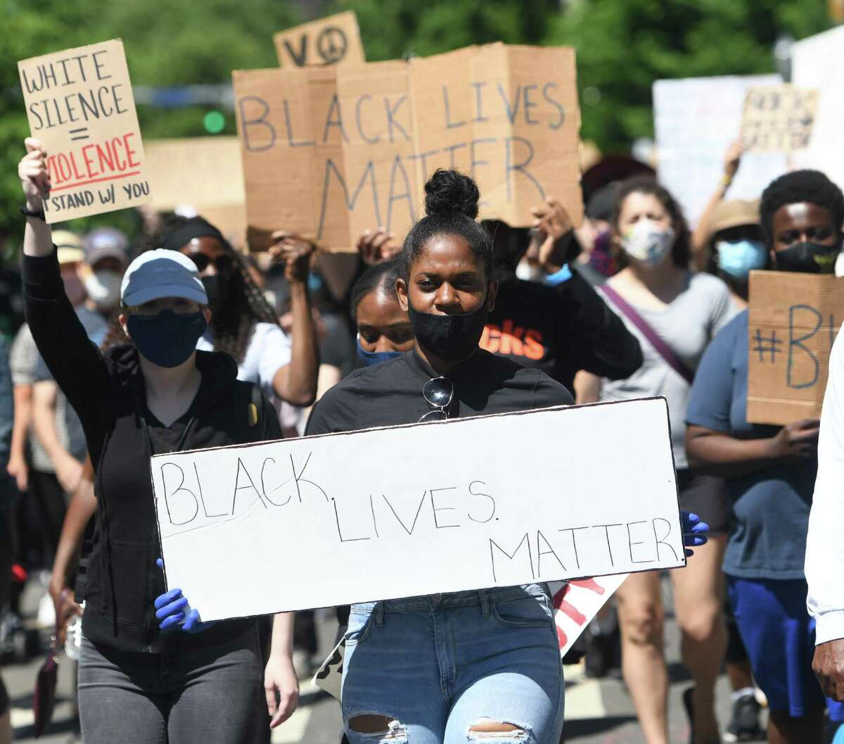 Hundreds rally in Stamford: ‘It’s ... everybody versus racism’