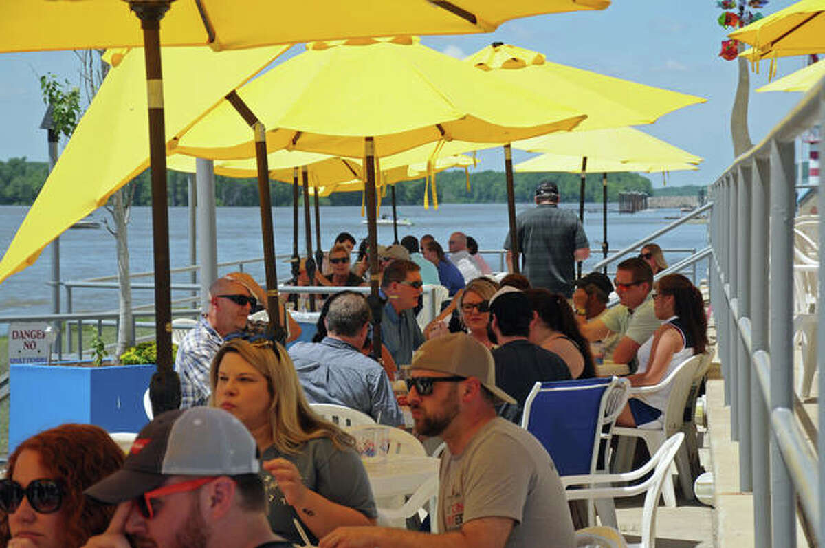 The Loading Dock in Grafton was a popular waterside gathering place on Saturday. The town had a good-sized gathering of guests over the weekend, some practicing varying degrees of social distancing and facial mask use.