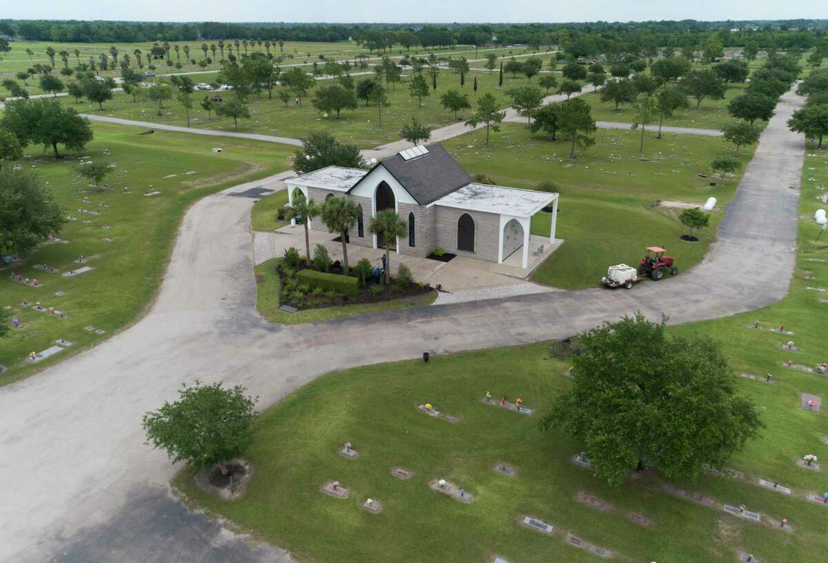 The mausoleum George Floyd’s body will be taken to on Tuesday is seen at Houston Memorial Gardens, Monday, June 8, 2020, in Pearland.