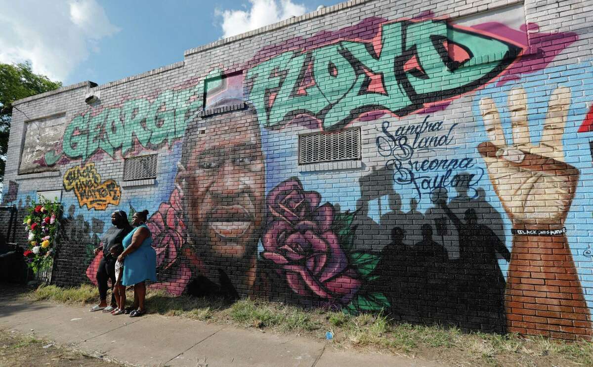 Best Houston murals downtown: Houston is Inspired, George Floyd