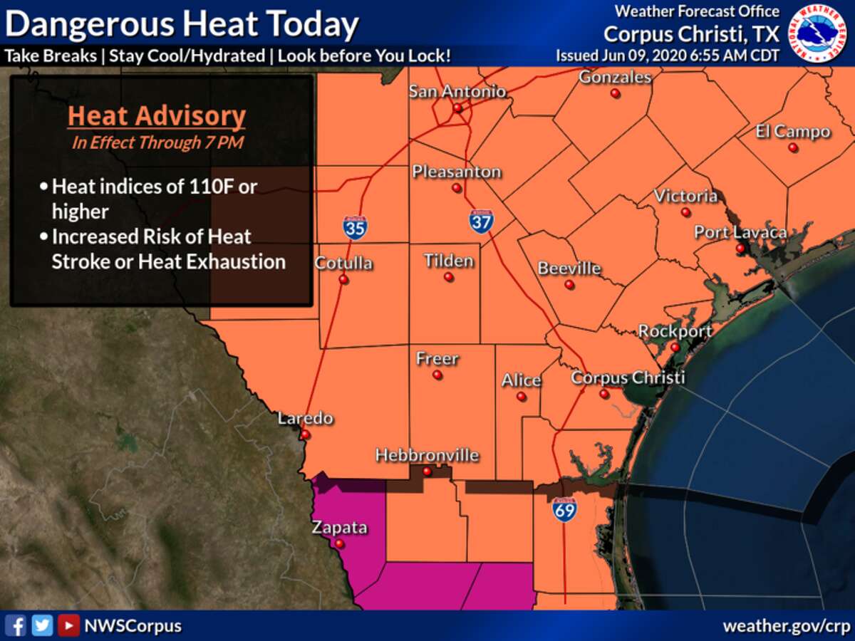 Tripledigit temps expected to hit Laredo area Tuesday as heat advisory