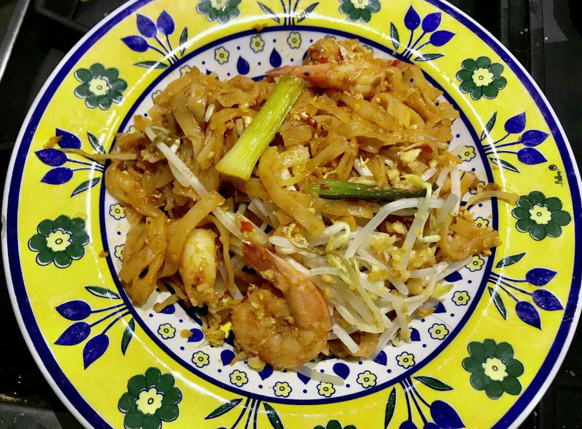 Pad Thai with shrimp at Asia Market Thai Lao Food