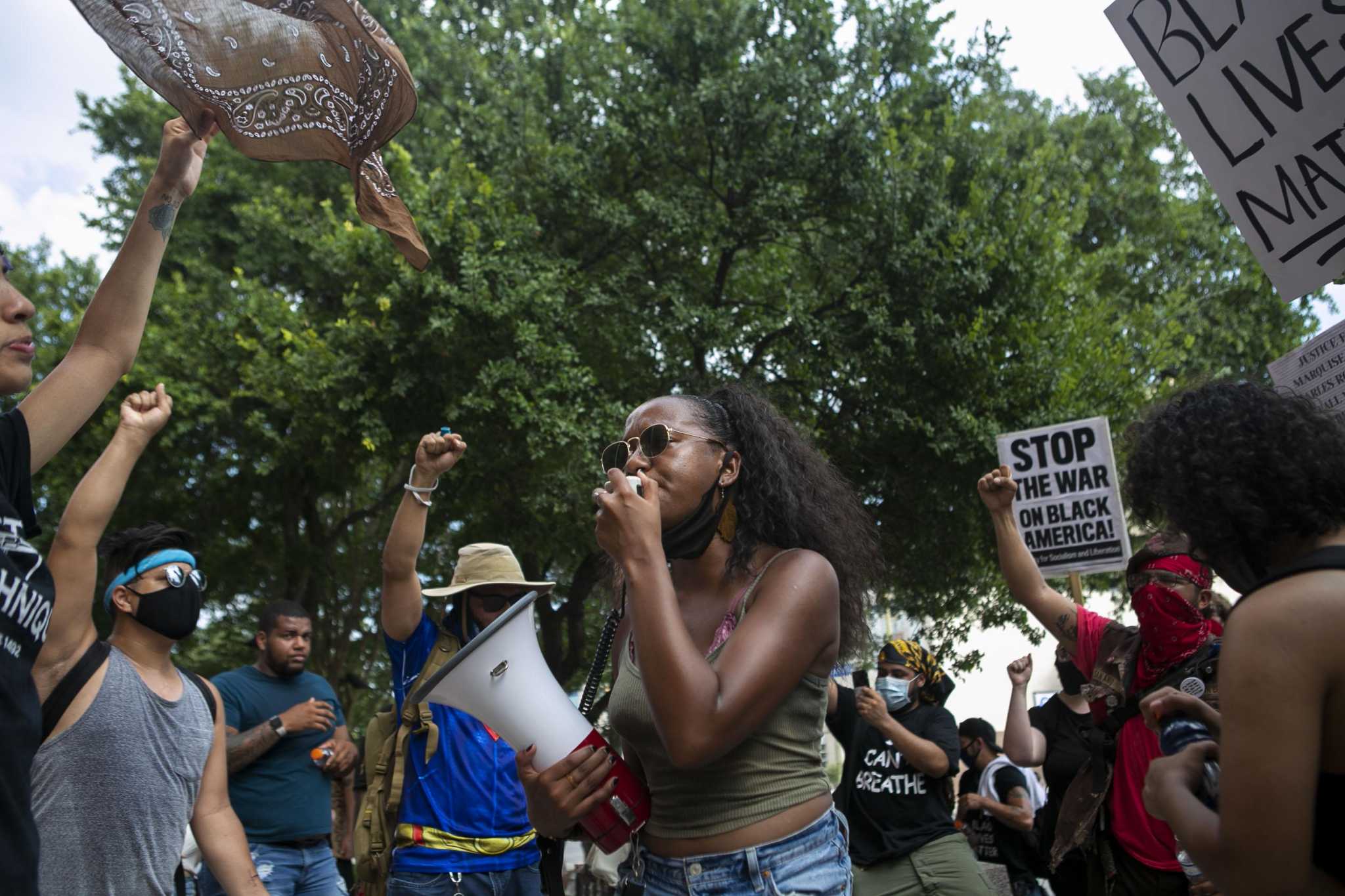 Protest focuses on black men killed by San Antonio police