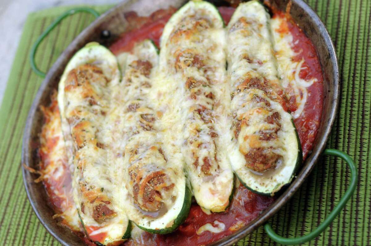 Recipe: Beef-stuffed Zucchini in Herbed Tomato Sauce