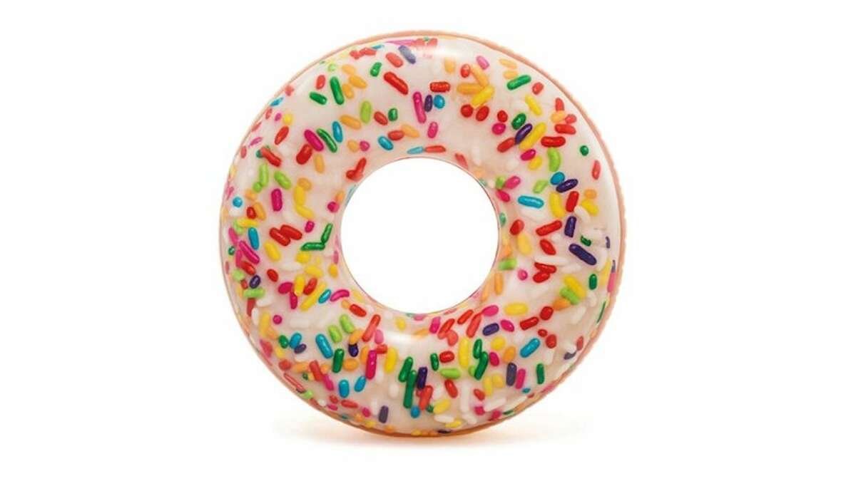 Intex Inflatable Sprinkle Donut Pool Tube Price: $7.99 Would it be too extra to eat a donut while lounging on this donut pool tube? No? We're glad we asked. For under $10, you can't beat that.