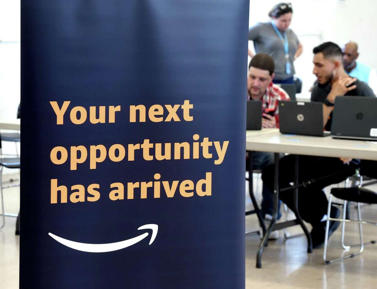 An Amazon job fair in July 2019 in Hamden, Conn., as the company hired for a new distribution center in North Haven. On June 10, 2020, Danbury Mayor Mark Boughton announced Amazon would establish a “last mile” distribution center just off Interstate 84 to deliver to homes and businesses throughout the region.