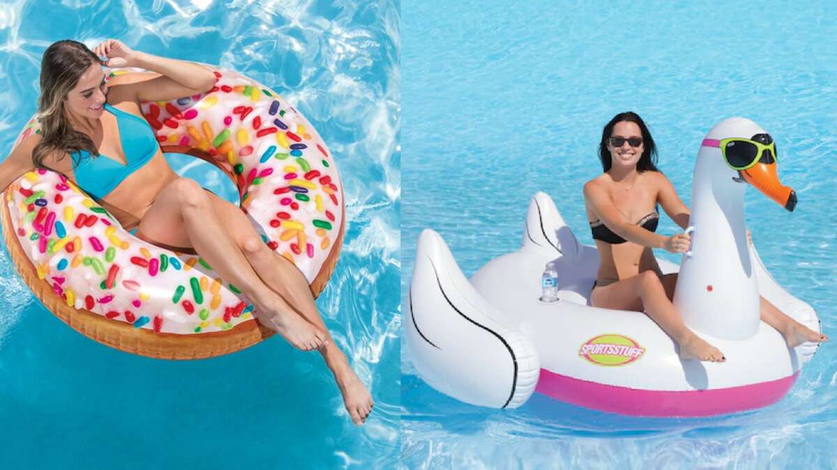 Simple pool floats are a relic of the past. If you're going to lounge in a pool, it needs to be in style, or else why float at all? Thankfully, the Internet is not short on cool pool floats, so your next pool party will be that much more Instagrammable. You can lounge on a donut, become an avocado pit, or even ride a duck, alligator, or swan (not the living kinds, please).