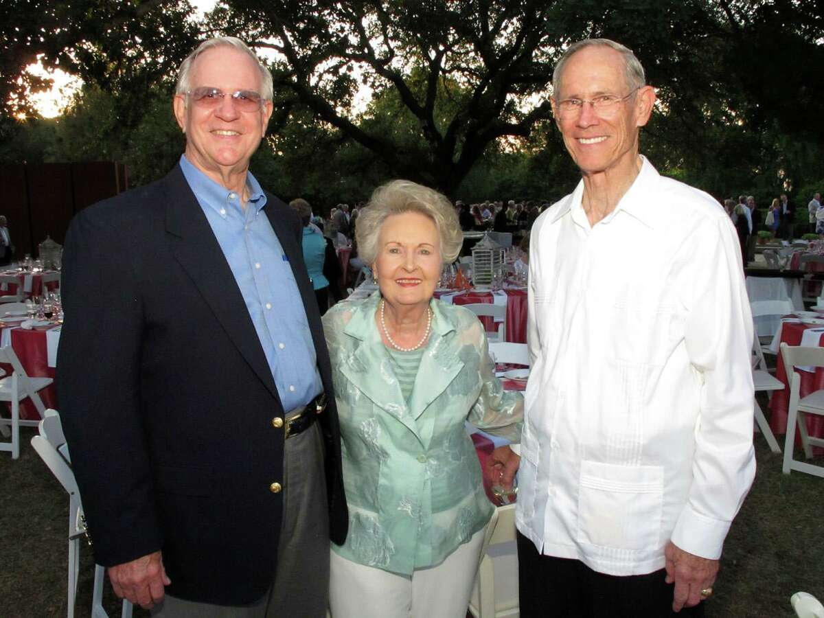 Bartell Zachry, right, is pictured with brother Jim Zachry and Jim’s wife Nancy at San Antonio Botanical Garden at a 2011 event.