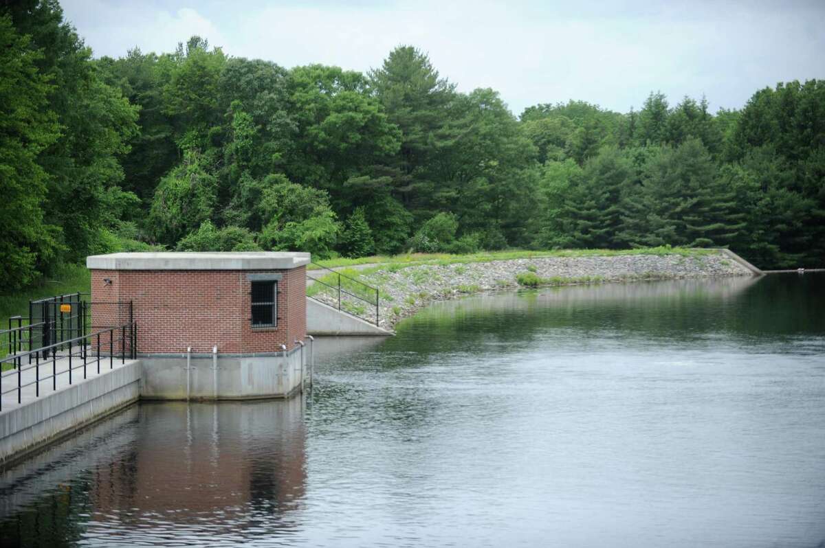 The North Stamford Reservoir on Lakeside Drive in Stamford, Connecticut, is shown during a previous warm weather month. Aquarion Water Company customers in New Canaan, Darien, Greenwich, Newtown, Stamford, and Westport have been issued mandatory water restrictions by the Aquarion, as temperatures linger above 80 degrees the week of June 22, 2020, with little. or no rain.