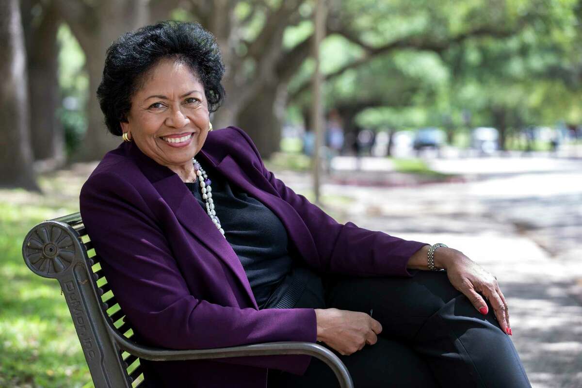 Ruth Simmons, president of Prairie View A&M University, poses for a portrait at the university, Thursday, April 12, 2018, in Prairie View.