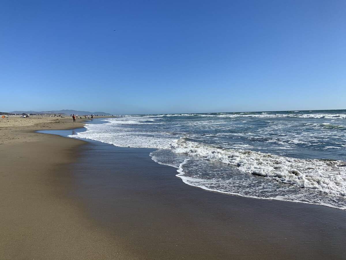 Ocean Beach amid sunny weather on June 9, 2020.