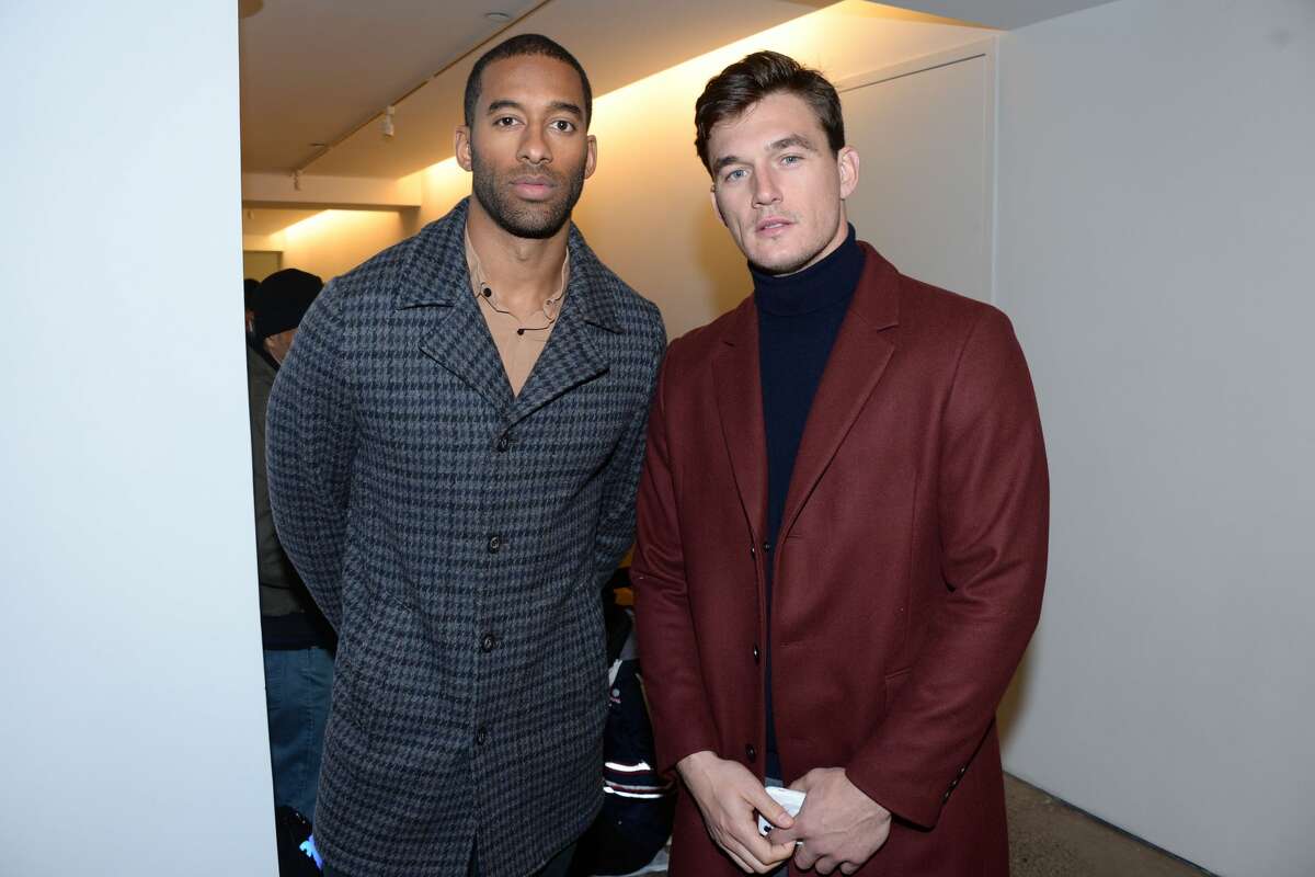 NEW YORK, NY - FEBRUARY 9: Matt James and Tyler Cameron attend the Blonds A / W 20 Fashion Show on February 9, 2020 at Spring Studios in New York City.  (Photo by Paul Bruinooge / Patrick McMullan via Getty Images)