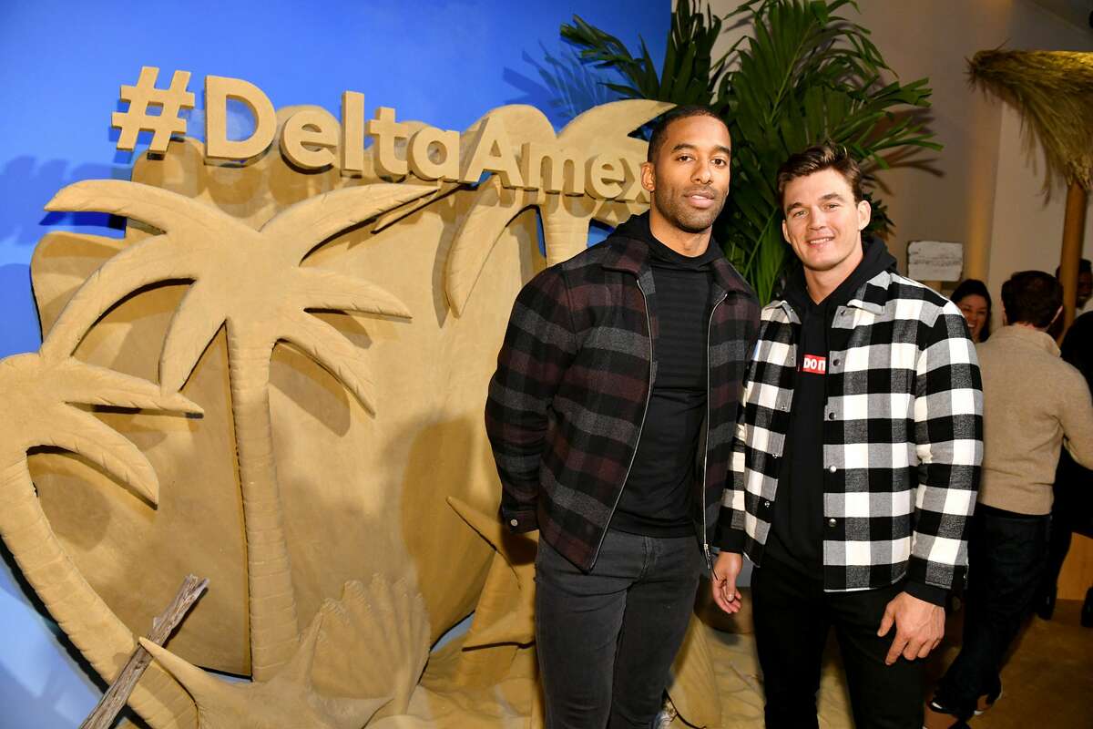 NEW YORK, NEW YORK - FEBRUARY 06: Matt James and Tyler Cameron attends Delta SkyMiles® American Express Relaunch at Helen Mills Event Space on February 6, 2020 in New York City.  (Photo by Craig Barritt / Getty Images for the Delta SkyMiles® American Express Card Wallet)